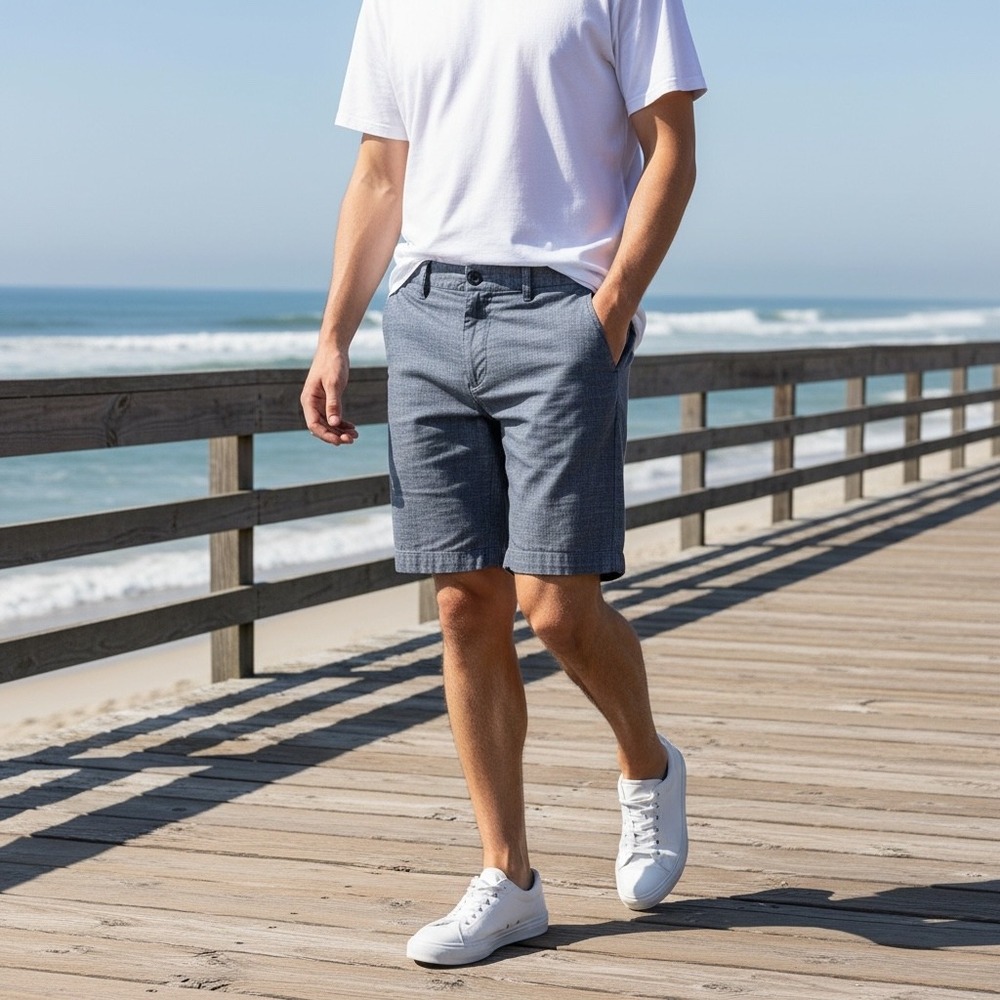Vissla Mens Heathered Charcoal Grey Hybrid Surf Shorts Size 30 7 Inseam